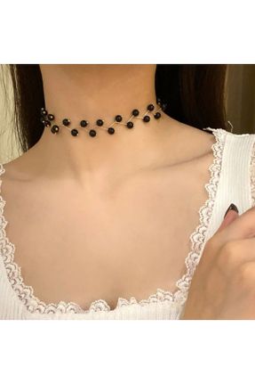 گردنبند جواهر مشکی زنانه کد 782283509