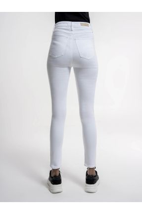 شلوار جین سفید زنانه جین استاندارد کد 822911810