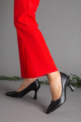 کفش مجلسی مشکی زنانه چرم مصنوعی پاشنه متوسط ( 5 - 9 cm ) پاشنه نازک کد 366515635