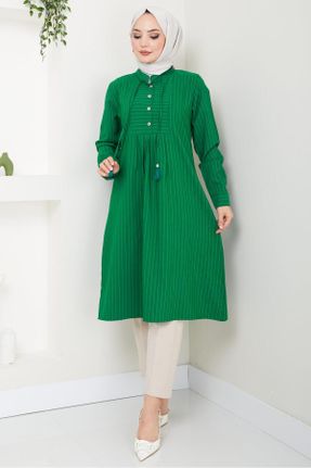 تونیک سبز زنانه پلی استر بافتنی رگولار کد 836498759