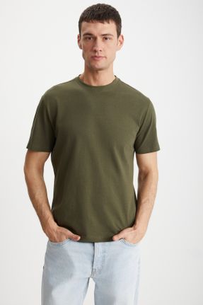 تی شرت سبز مردانه یقه گرد تکی جوان کد 837356562