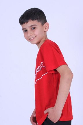 تیشرت قرمز بچه گانه رگولار YA KO KİDS - کد 670239394