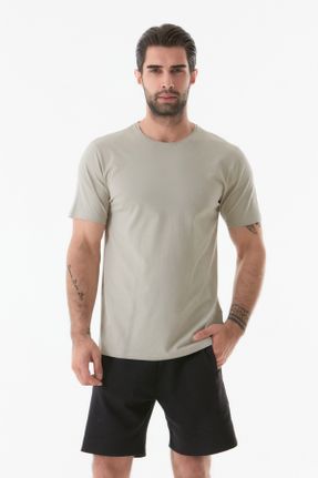 تی شرت طوسی مردانه رگولار یقه گرد کد 830956555