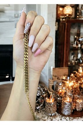 دستبند استیل (فولاد) طلائی زنانه استیل ضد زنگ İNN JEWELLERY - کد 759938288