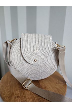 کیف پستچی بژ زنانه پارچه ای Yektayla - کد 844928581