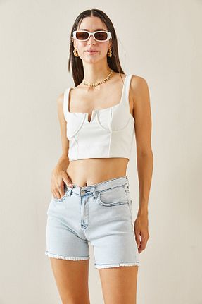 شلوارک و برمودا آبی زنانه اسلیم XHAN - کد 844975750