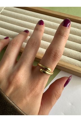انگشتر جواهر طلائی زنانه روکش طلا کد 818184328