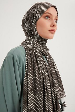 روسری قهوه ای پلی استر Saless - کد 409292756