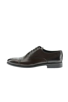 کفش کلاسیک قهوه ای مردانه چرم طبیعی پاشنه کوتاه ( 4 - 1 cm ) پاشنه نازک کد 749103206