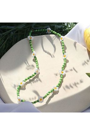 گردنبند جواهر سبز زنانه سنگ Jerberaa takı - کد 844929735