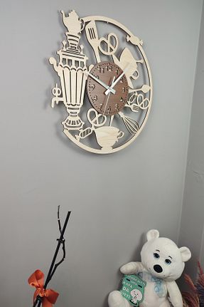 ساعت دیواری قهوه ای 40 * 40 İYİMİ - کد 845026225
