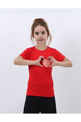 تیشرت قرمز بچه گانه یقه گرد Butik - کد 845085441