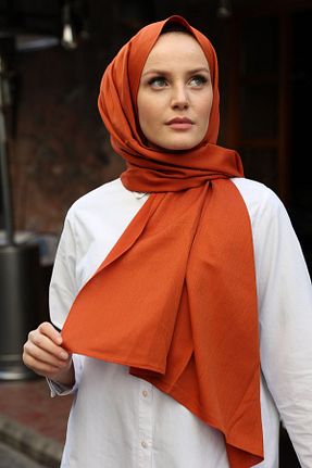 شال نارنجی زنانه پنبه ای Stella - کد 40526002