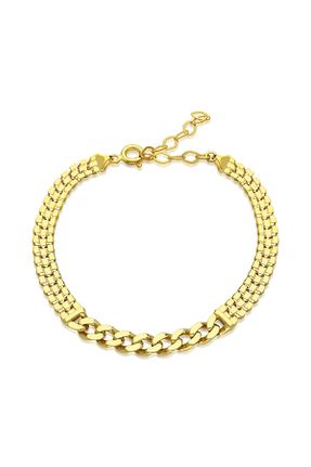 دستبند نقره طلائی زنانه 925 عیار nevamkuyumculuk - کد 845062970