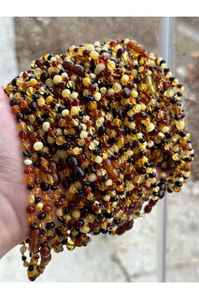 گردنبند جواهر قهوه ای بچه گانه سنگ طبیعی KEHRİBAREVİ KARAMAN - کد 761425989