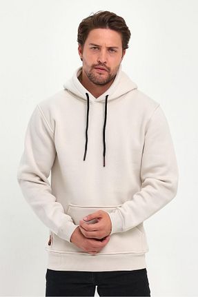 سوئیشرت بژ مردانه ساده YAKAMEL - کد 807540910