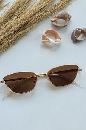 عینک آفتابی قهوه ای زنانه UV400 LOOKUP NEW - کد 342762847