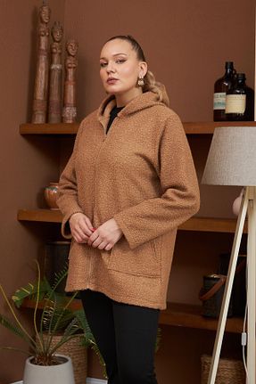 رویه سایز بزرگ قهوه ای زنانه پلی استر Rmg - کد 765647347