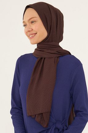 شال قهوه ای زنانه MİRSOY SCARF - کد 837898402
