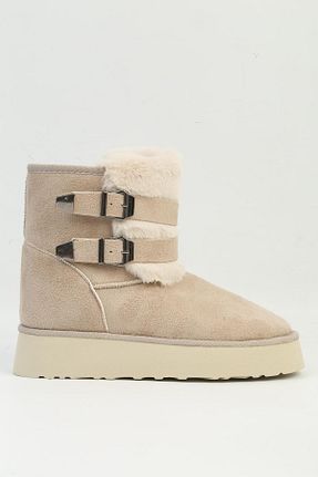 بوت / نیم بوت بژ زنانه پاشنه تخت Pierre Cardin - کد 845134139