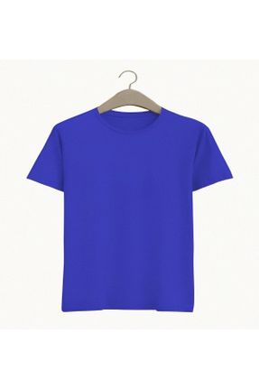 تی شرت آبی زنانه سایز بزرگ کد 742315949