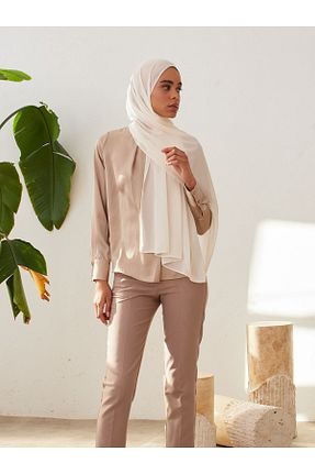 روسری نباتی شیفون Femple Modest - کد 835917090