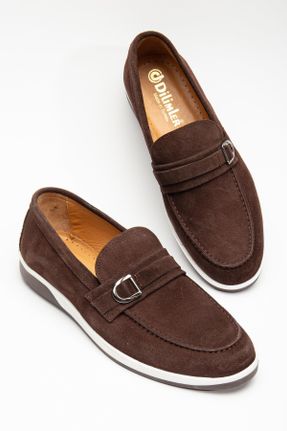 کفش کژوال قهوه ای مردانه چرم طبیعی پاشنه کوتاه ( 4 - 1 cm ) پاشنه ضخیم کد 826540341