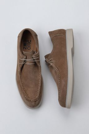 کفش لوفر قهوه ای مردانه چرم طبیعی پاشنه کوتاه ( 4 - 1 cm ) کد 774534846