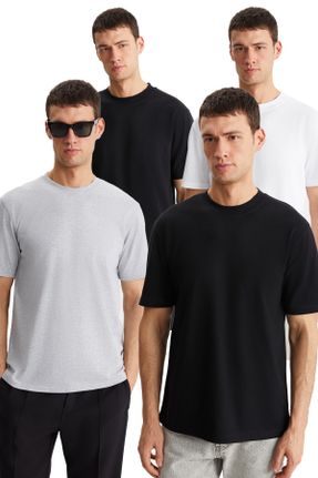 تی شرت مشکی مردانه رگولار یقه گرد 4