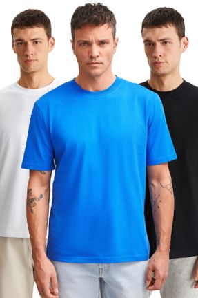 تی شرت مشکی مردانه رگولار یقه گرد 3