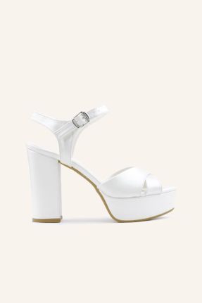 کفش مجلسی سفید زنانه پاشنه بلند ( +10 cm) پاشنه پلت فرم کد 314374252
