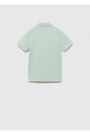 تی شرت سبز بچه گانه رگولار یقه پولو پنبه (نخی) کد 834243876