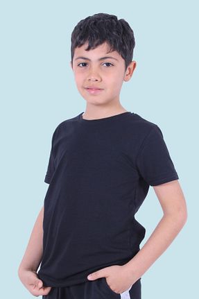 تیشرت مشکی بچه گانه رگولار YA KO KİDS - کد 674370012