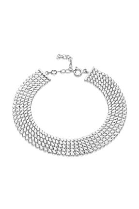 دستبند نقره طلائی زنانه 925 عیار nevamkuyumculuk - کد 845030194