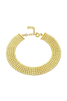 دستبند نقره طلائی زنانه 925 عیار nevamkuyumculuk - کد 845030194