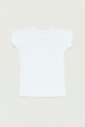 تی شرت سفید بچه گانه رگولار یقه گرد کد 822358869