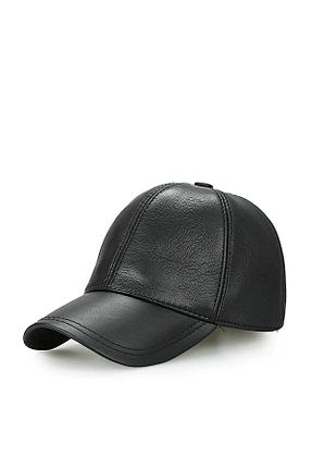 کلاه مشکی زنانه چرم خالص Rupen Kraft - کد 148337911
