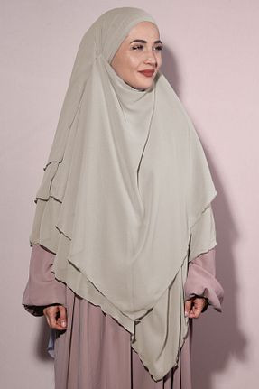روسری بژ شیفون Fashion journey - کد 768759145