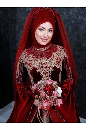 روسری قرمز ساده Yasmin S