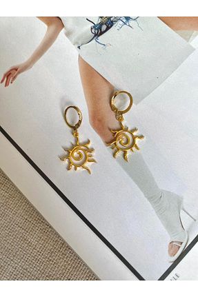 گوشواره جواهر طلائی پوشش لاکی Mercy Aksesuar - کد 844994156