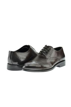 کفش کلاسیک قهوه ای مردانه چرم طبیعی پاشنه کوتاه ( 4 - 1 cm ) پاشنه نازک کد 749103206