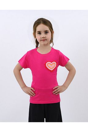 تیشرت صورتی بچه گانه یقه گرد Butik - کد 845084895