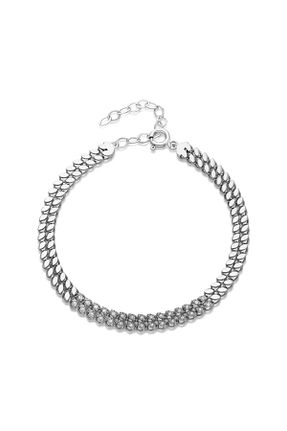 دستبند نقره طلائی زنانه 925 عیار nevamkuyumculuk - کد 845096897