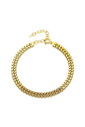 دستبند نقره طلائی زنانه 925 عیار nevamkuyumculuk - کد 845096897