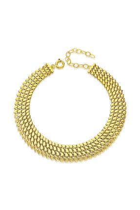 دستبند نقره طلائی زنانه 925 عیار nevamkuyumculuk - کد 845100376
