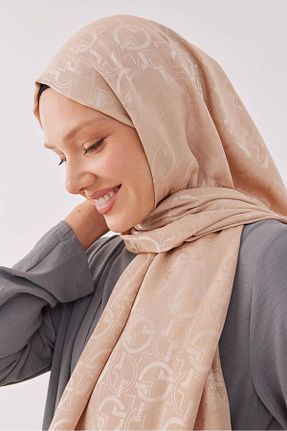 شال قهوه ای زنانه MİRSOY SCARF - کد 845151716