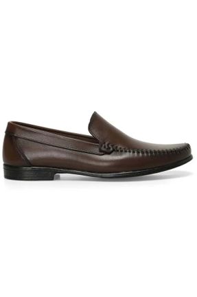کفش کژوال قهوه ای مردانه چرم طبیعی پاشنه کوتاه ( 4 - 1 cm ) پاشنه ساده کد 815068464