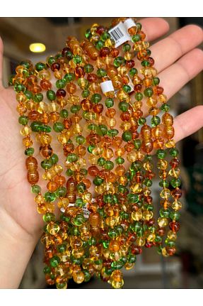 گردنبند جواهر رنگی بچه گانه سنگ طبیعی KEHRİBAREVİ EREĞLİ - کد 745570952