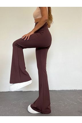 شلوار قهوه ای زنانه پنبه - پلی استر - الاستین CNRCollection - کد 745555517