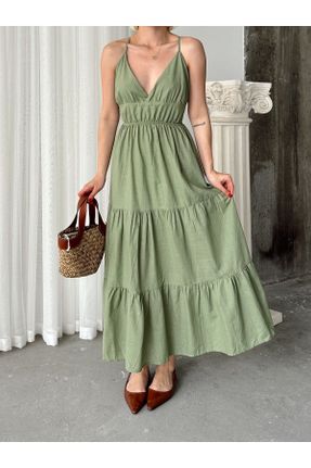 لباس سبز زنانه بافتنی راحت بیسیک کد 833514890